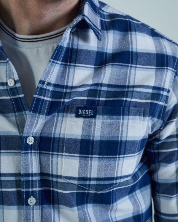 Woodrow L/S Shirt Check Diesel Blue