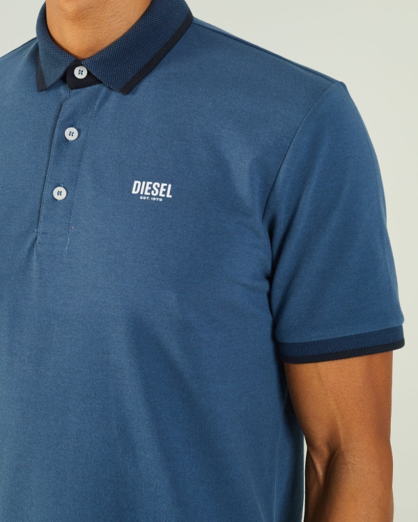 Lacazette Polo Steel Indigo Diesel Blue