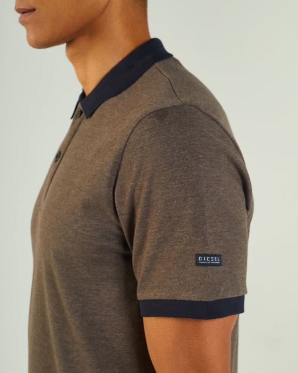 Grey Diesel Denzel Polo Silt Stone