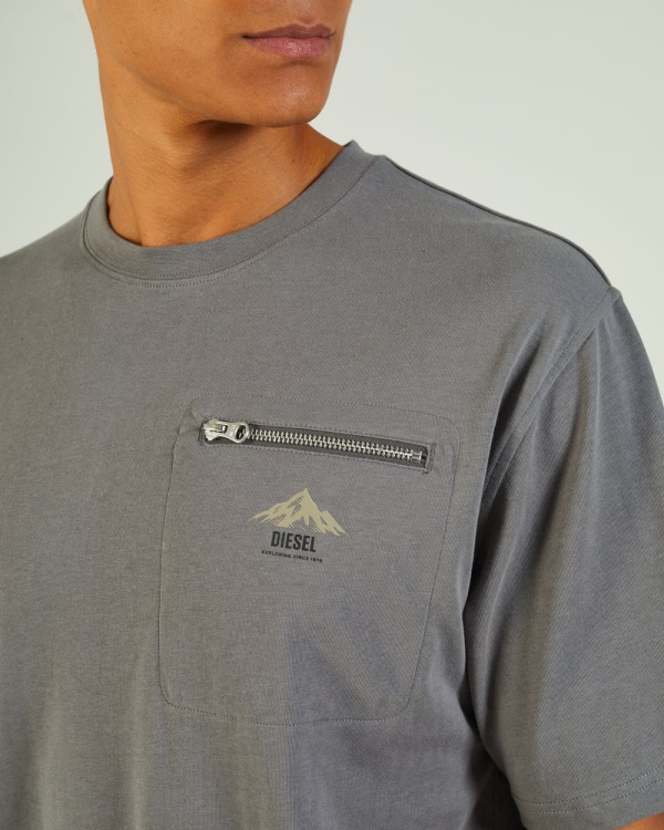 Grey Adventure Tee Rock Climb Diesel