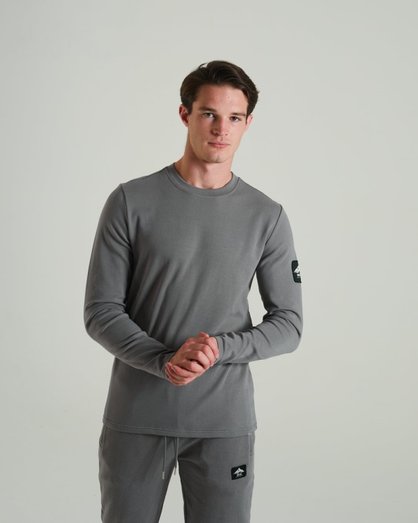 Diesel Olympic Ls Tee Rock Climb Grey