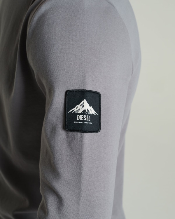 Diesel Olympic Ls Tee Rock Climb Grey