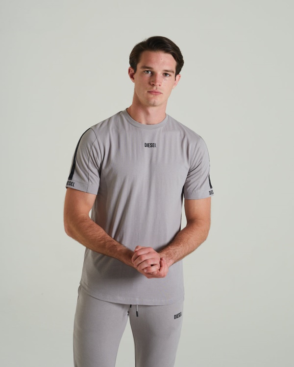 Light Grey Tiberius Tee Fossil Stone Diesel