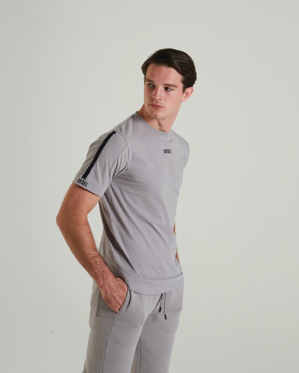 Light Grey Tiberius Tee Fossil Stone Diesel