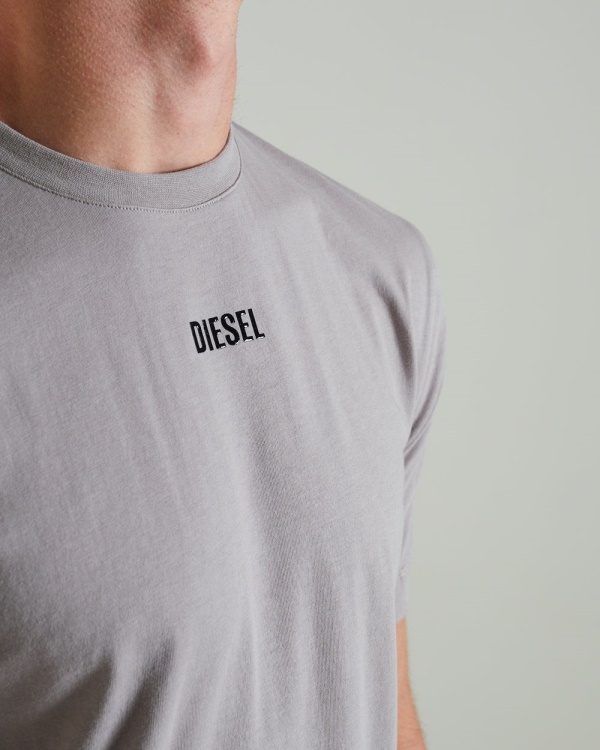 Light Grey Tiberius Tee Fossil Stone Diesel