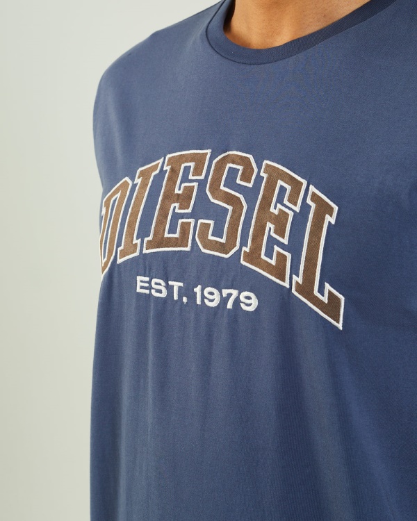 Diesel Ronnie Tee Steel Indigo Blue