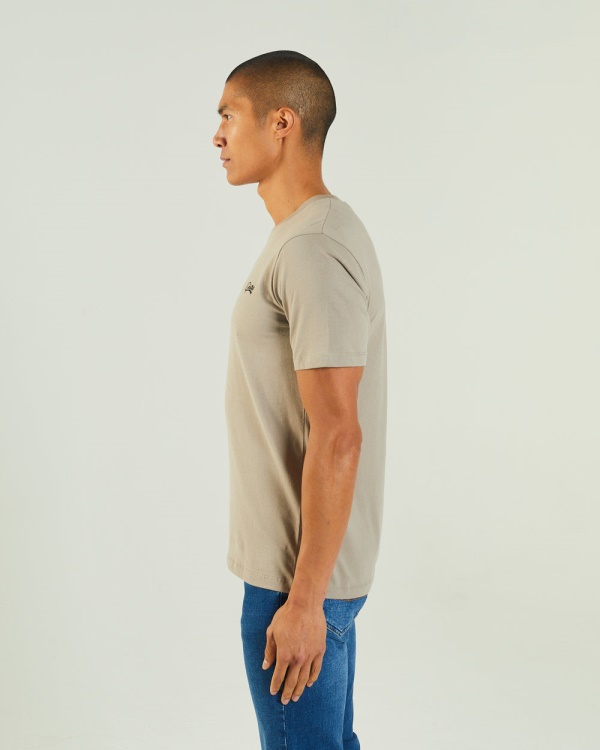 Diesel Basic Scott O Neck Tee Rock Biscuit Beige