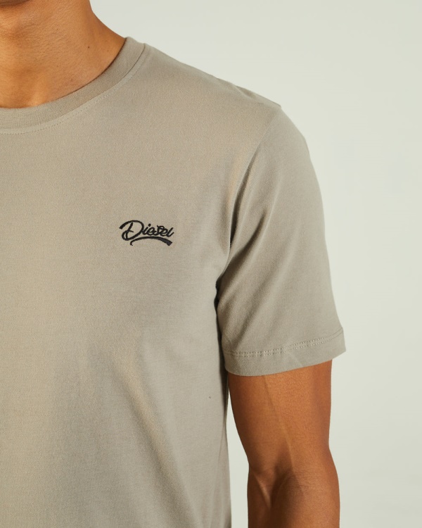 Diesel Basic Scott O Neck Tee Rock Biscuit Beige