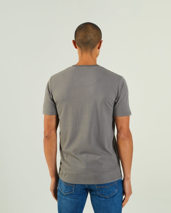 Grey Basic Scott O Neck Tee Rock Climb Diesel