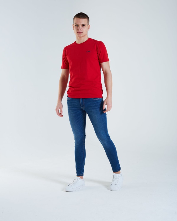 Basic Scott O Neck Tee Barbados Cherry Diesel Red