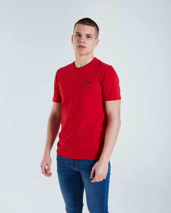 Basic Scott O Neck Tee Barbados Cherry Diesel Red