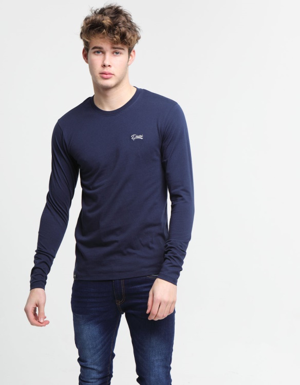 Diesel Basic Scott L/S Tee Navy Iris