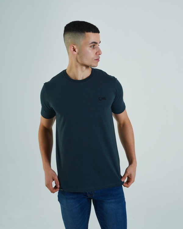 Basic Scott O Neck Tee Pond Green Diesel Green