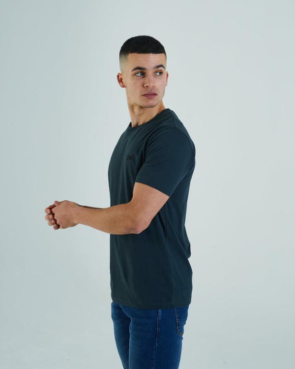 Basic Scott O Neck Tee Pond Green Diesel Green