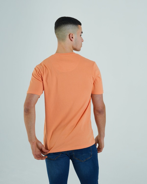 Diesel Basic Scott O Neck Tee Cosmic Coral Orange