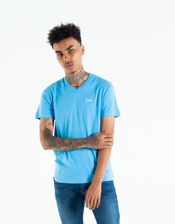 Diesel Basic Scott V Neck Tee Bonnie Blue