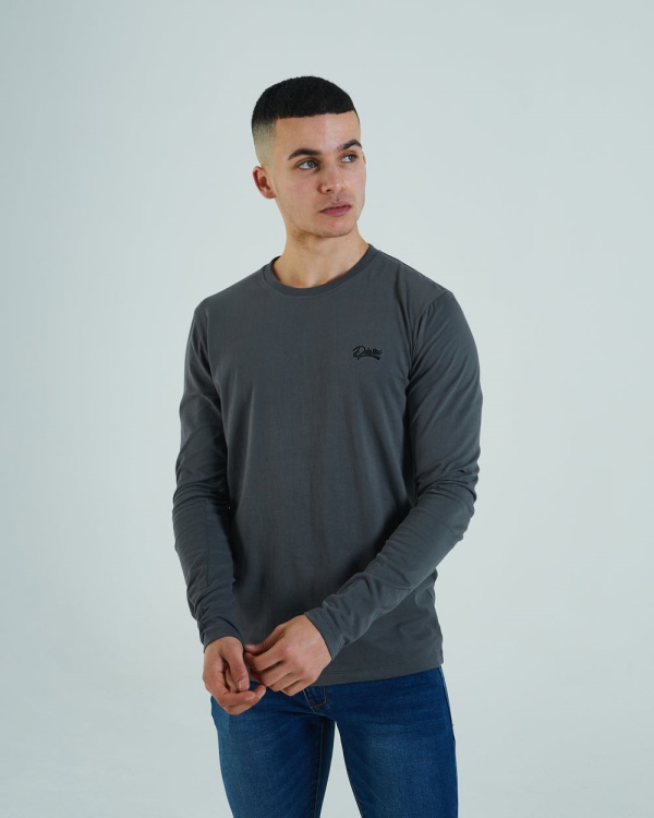 Basic Scott L/S Tee Granite Diesel Grey