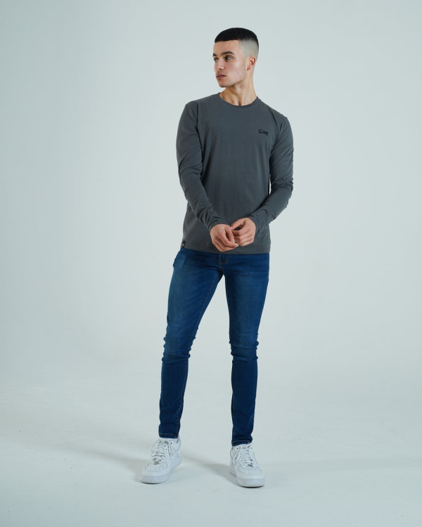 Basic Scott L/S Tee Granite Diesel Grey