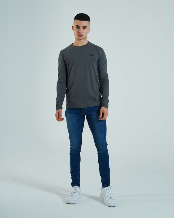 Basic Scott L/S Tee Granite Diesel Grey