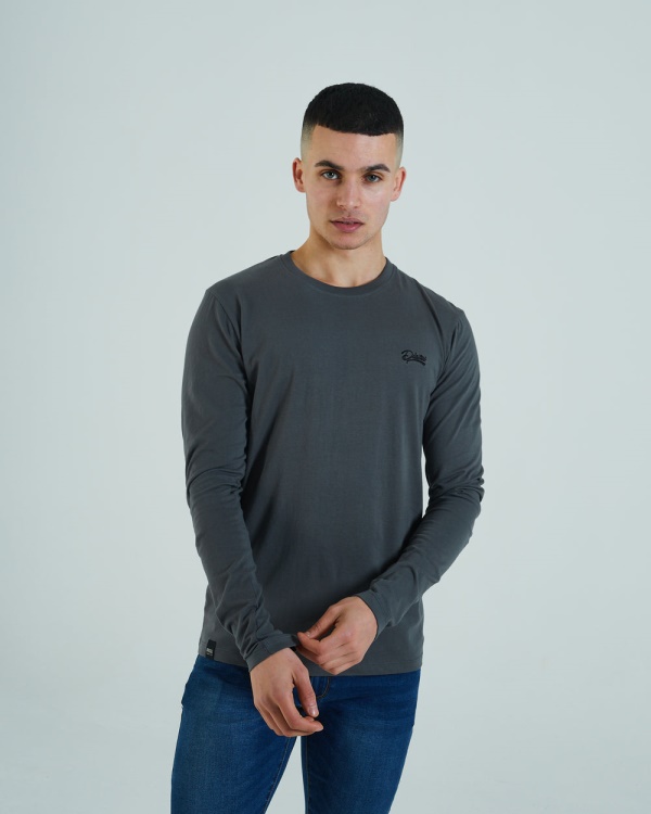 Basic Scott L/S Tee Granite Diesel Grey