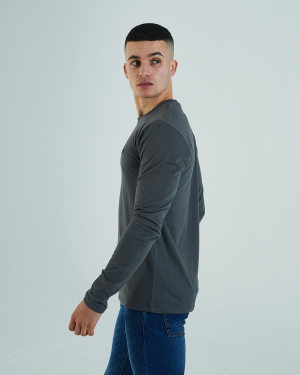 Basic Scott L/S Tee Granite Diesel Grey