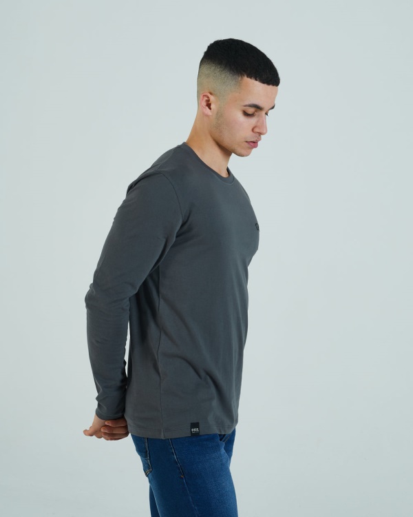 Basic Scott L/S Tee Granite Diesel Grey