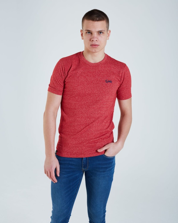 Red Diesel Basic Matt O Neck Tee Barbados Cherry