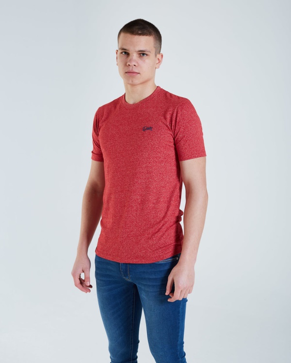 Red Diesel Basic Matt O Neck Tee Barbados Cherry
