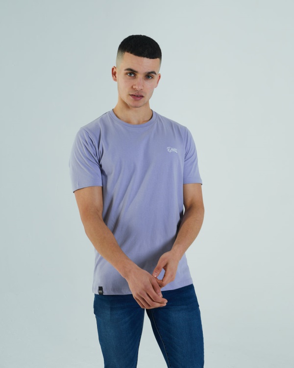 Purple Basic Scott O Neck Tee Sunset Purple Diesel