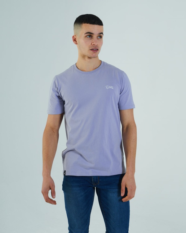 Purple Basic Scott O Neck Tee Sunset Purple Diesel