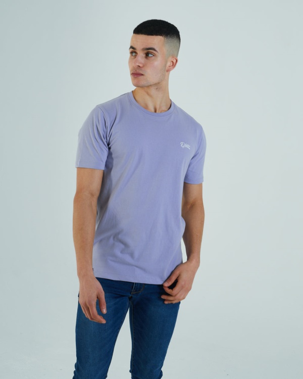 Purple Basic Scott O Neck Tee Sunset Purple Diesel