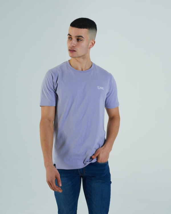 Purple Basic Scott O Neck Tee Sunset Purple Diesel