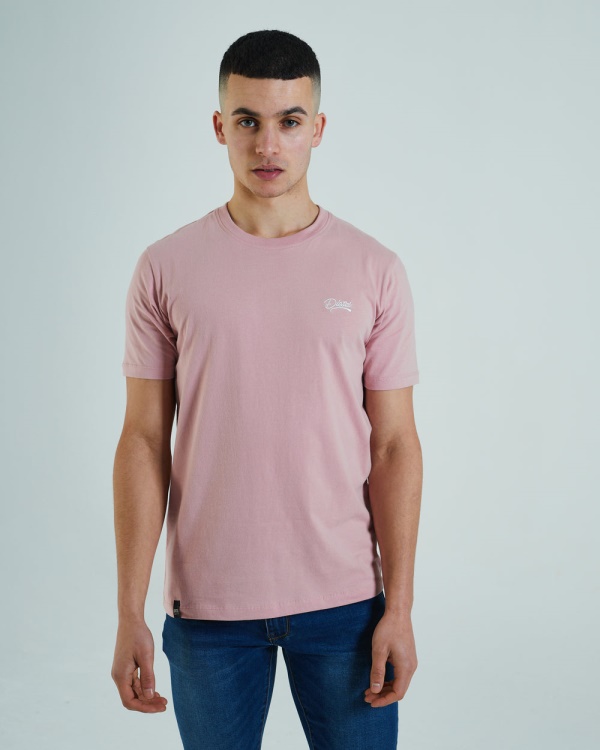 Diesel Basic Scott O Neck Tee Cherry Pink