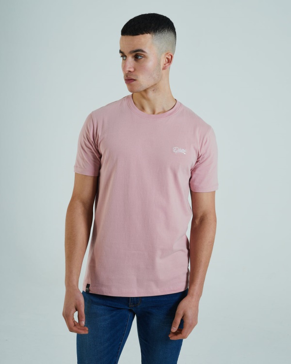 Diesel Basic Scott O Neck Tee Cherry Pink