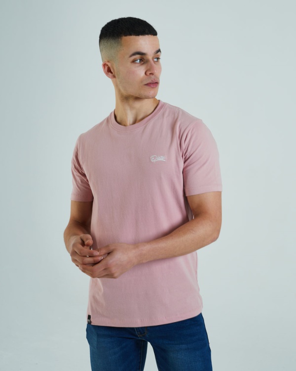 Diesel Basic Scott O Neck Tee Cherry Pink