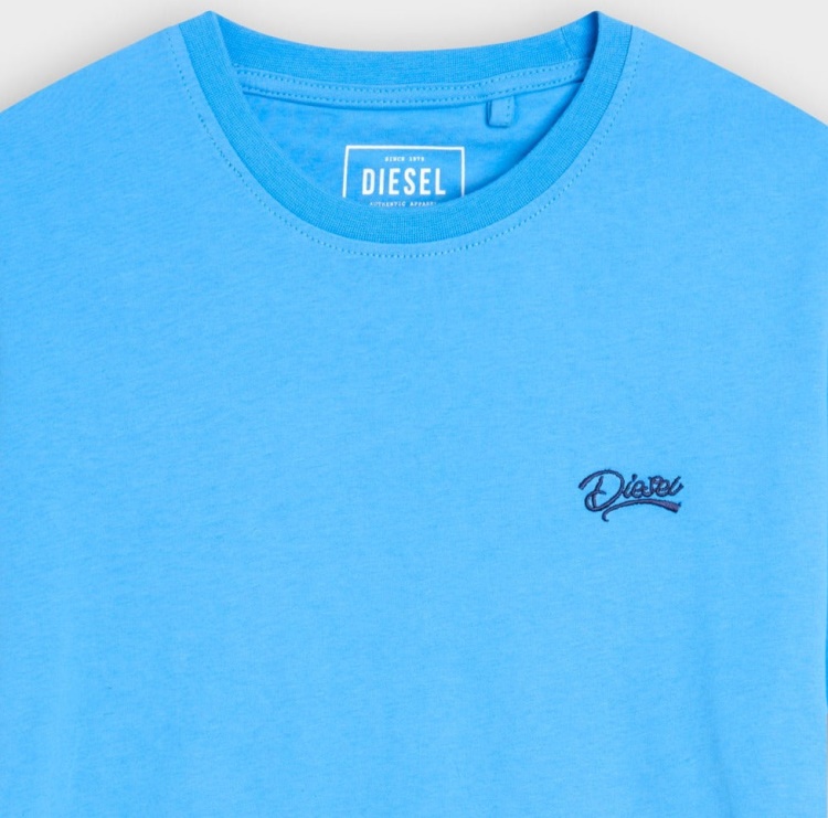 Basic Scott O Neck Tee Bonnie Diesel Blue