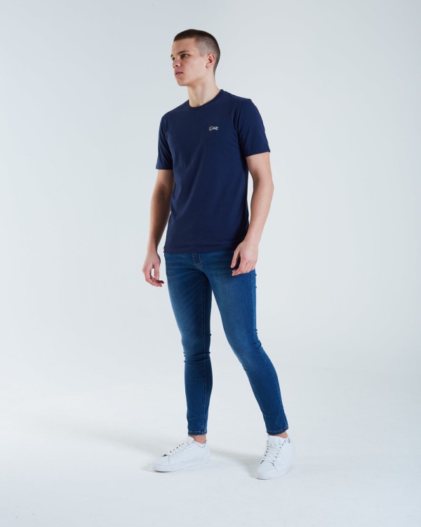 Diesel Basic Scott O Neck Tee Iris Navy