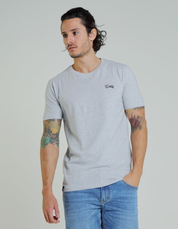 Light Grey Basic Scott O Neck Tee Pebble Diesel