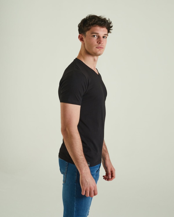 Diesel Basic Scott V Neck Tee Black