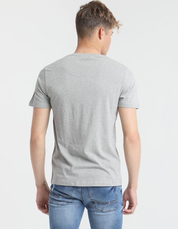 Basic Scott V Neck Tee Quarry Diesel Grey