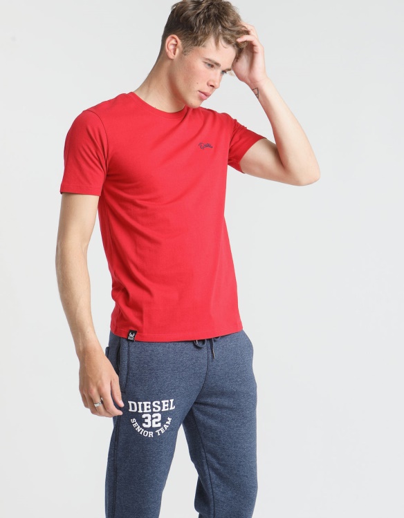 Basic Scott O Neck Tee Jester Red Diesel