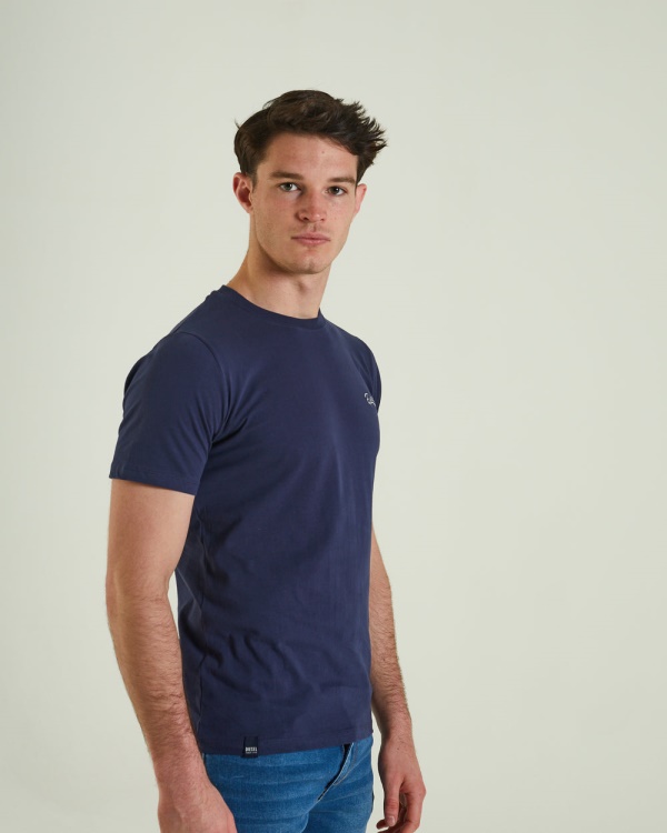 Basic Scott O Neck Tee Pure Navy Diesel