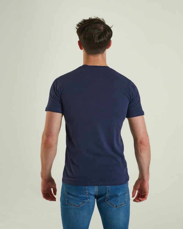 Basic Scott O Neck Tee Pure Navy Diesel