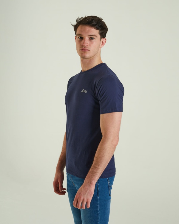 Basic Scott O Neck Tee Pure Navy Diesel