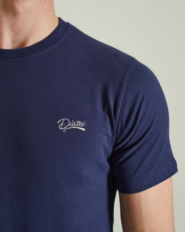 Basic Scott O Neck Tee Pure Navy Diesel