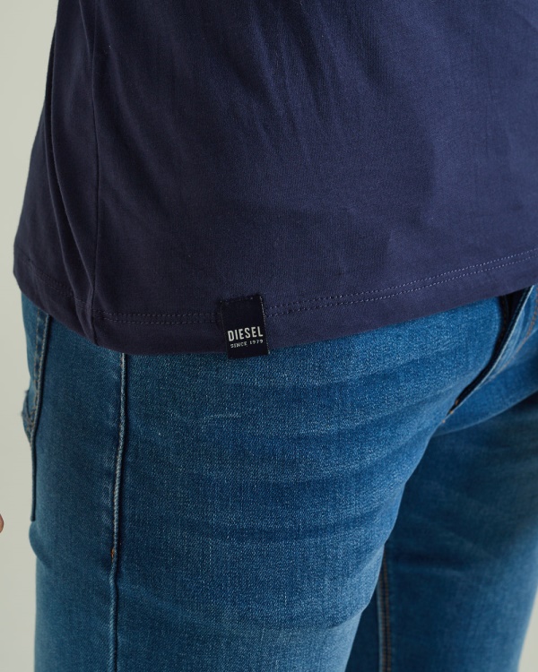 Basic Scott O Neck Tee Pure Navy Diesel
