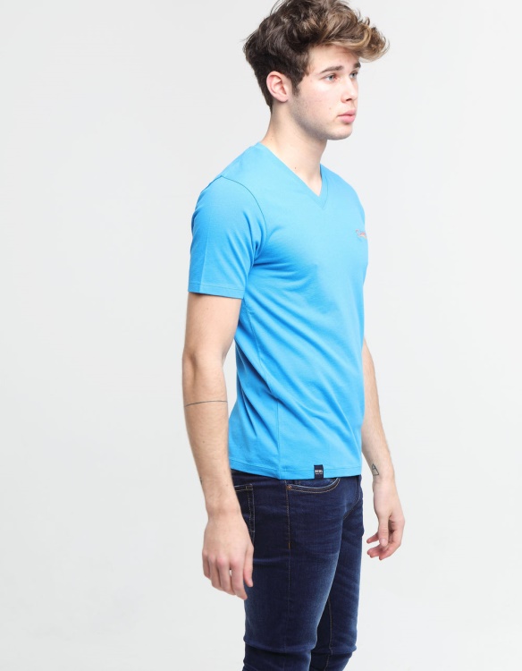 Basic Scott V Neck Tee Egyptian Diesel Blue
