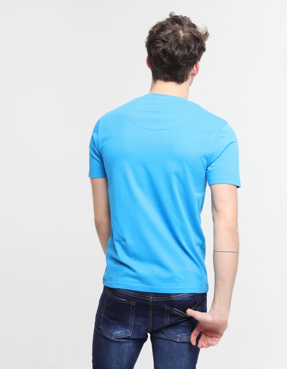 Basic Scott V Neck Tee Egyptian Diesel Blue
