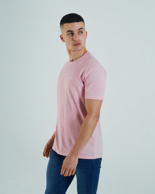 Basic Matt O Neck Tee Cameo Pink Diesel