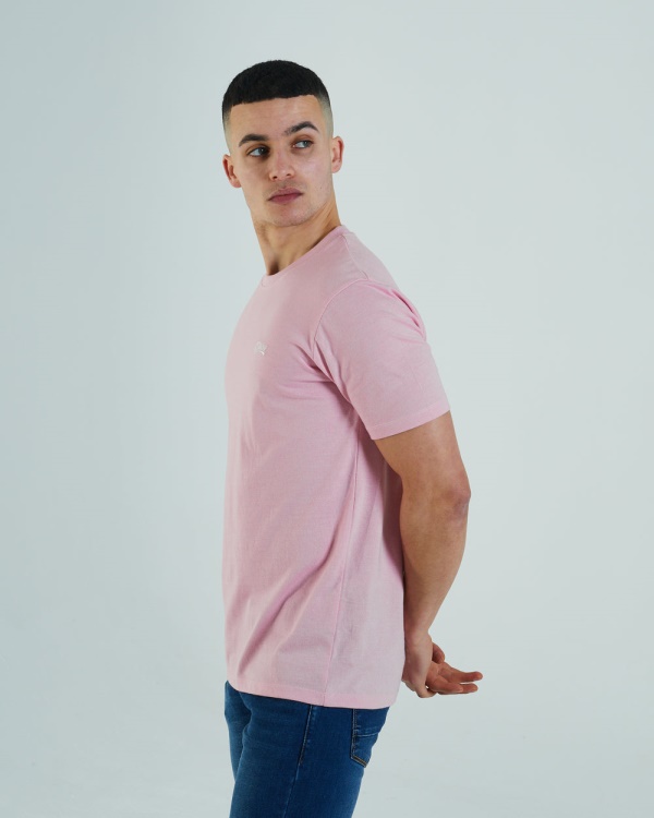 Basic Matt O Neck Tee Cameo Pink Diesel